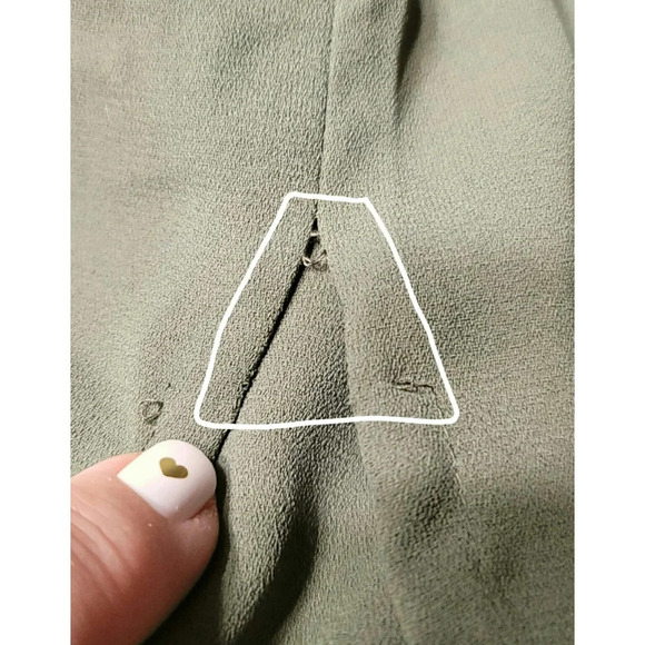 H & M Khaki Green Shift Dress Size 12 - Picture 8 of 8